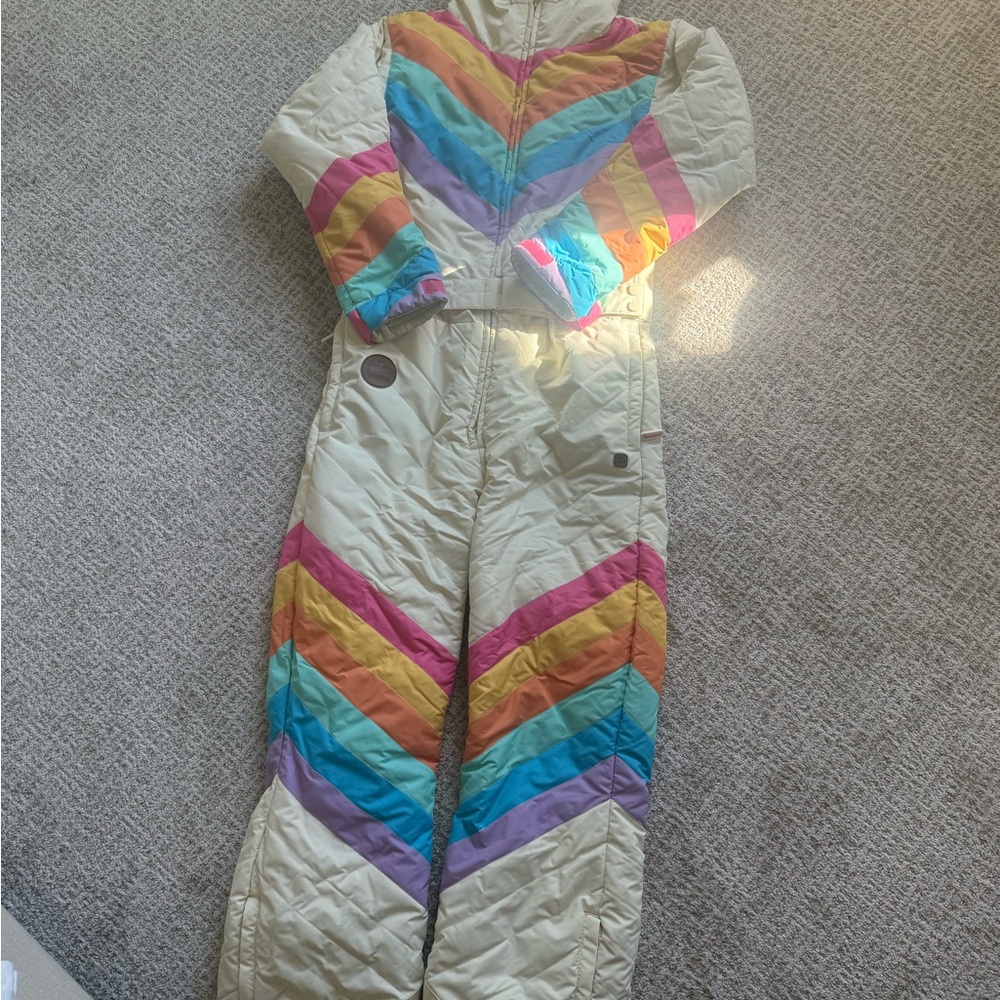 Tipsy Elves Retro Rainbow Ski Suit